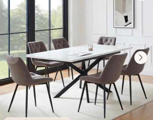  — Furniture Village crete dining table and chai