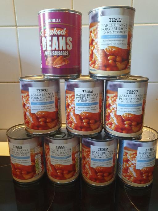  — baked beans & sausages x 9