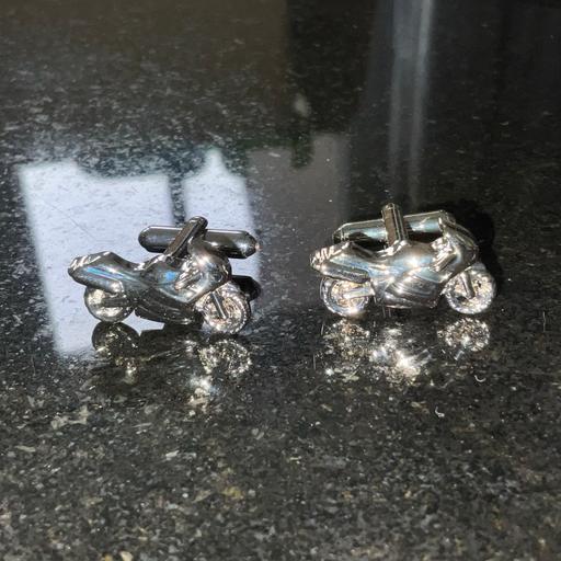  — Men’s motorcycle cufflinks by Harvey Makin