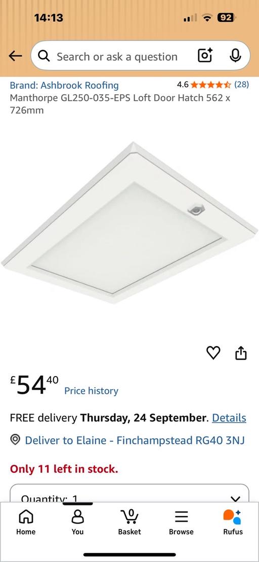  — Loft hatch door brand new