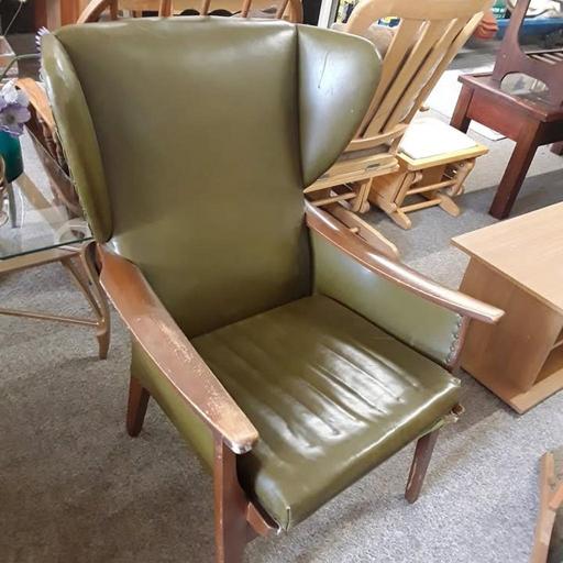  — Parker Knoll leather wing back chair