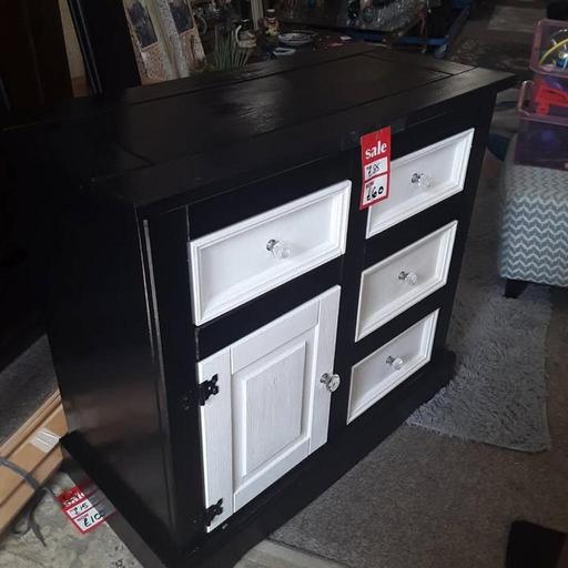  — Refurbished painted Mexican corona sideboard