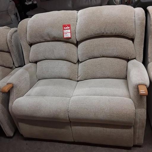  — HLS Aysgarth Harris Plain Biscuit 4ft sofa