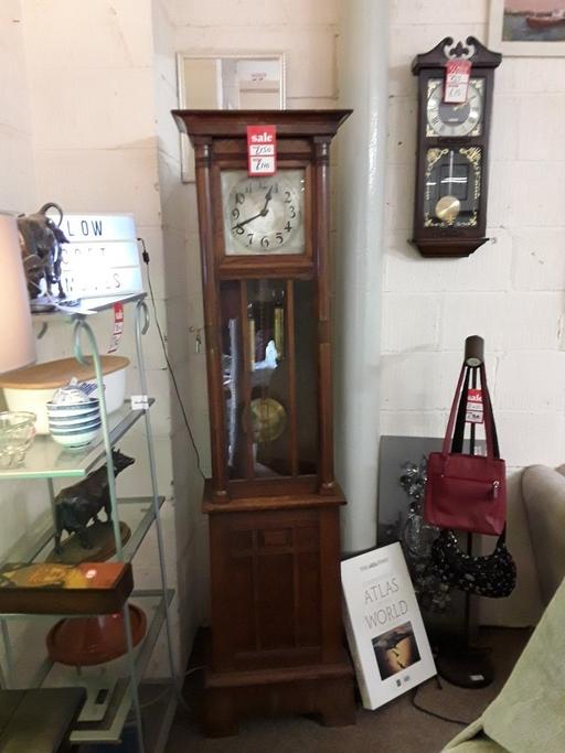  — Vintage oak grandfather clock