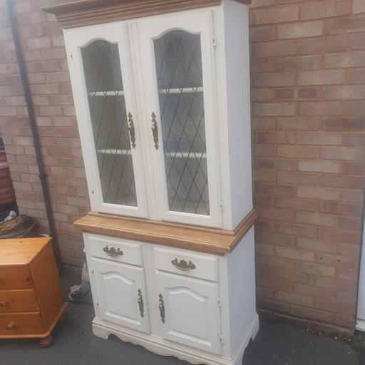  — Painted White Solid Wood Cupboard & Cabinet