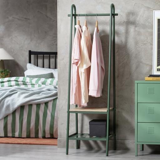  — Habitat Turner Single Clothes Rail - Green