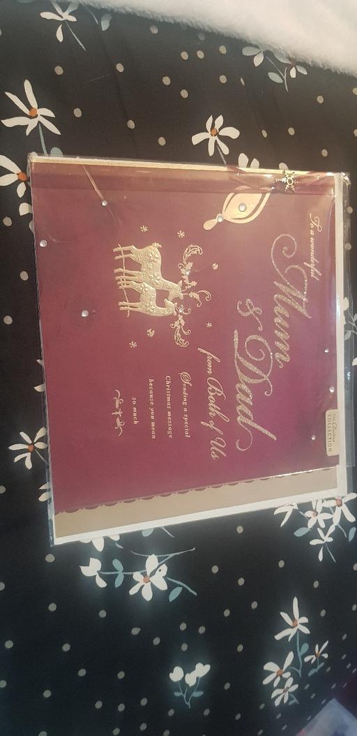  — Christmas card mum and dad from both of us