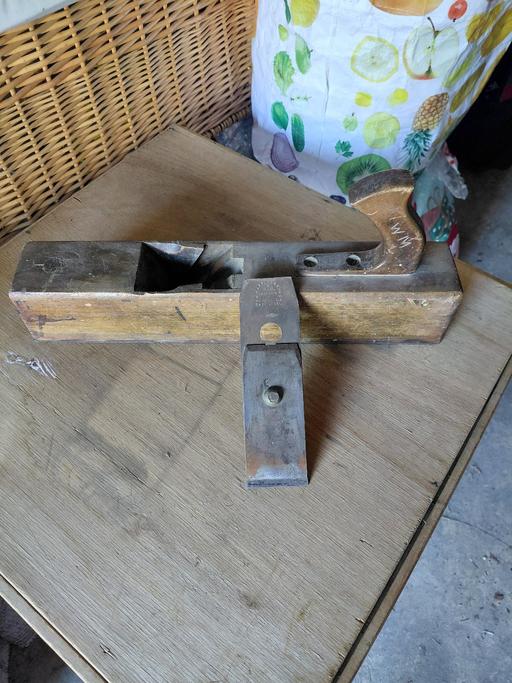  — Large Vintage Wood Plane. 16". Marples Blade.