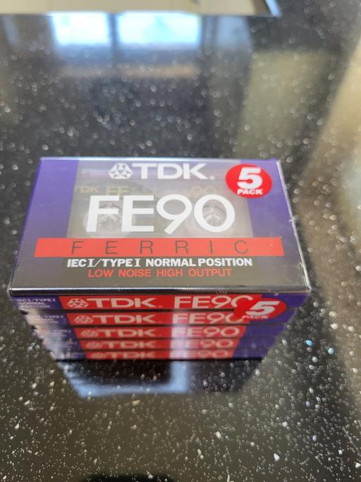  — 5-Pack TDK FE90 Blank Audio Cassette Tapes –