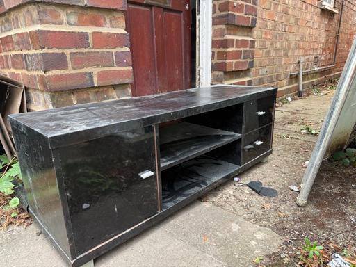  — Black gloss Tv stand /media unit - storage