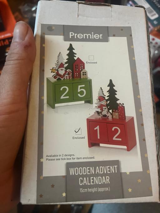  — Wooden Christmas calendars 2£ each