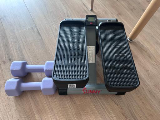  — Exercise stepper and dumbbells x2