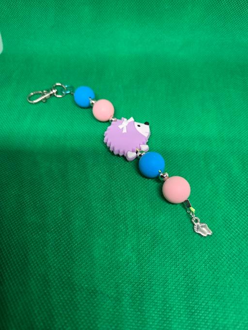  — Hedgehog and Baby Feet Keyring