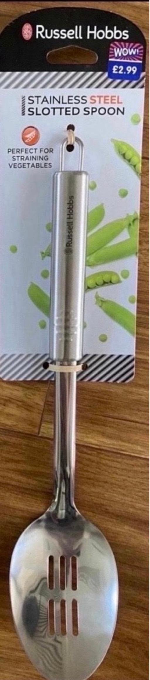  — Stainless steel slotted spoon