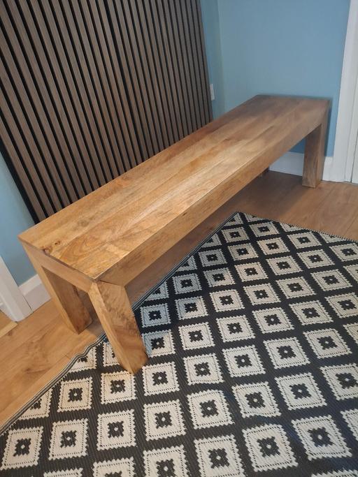  — solid wood bench