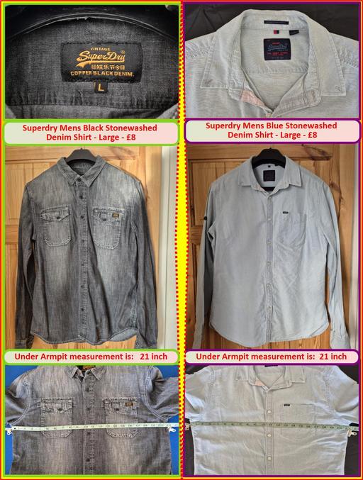  — Mens Superdry Shirt  – Large [2 sorts]