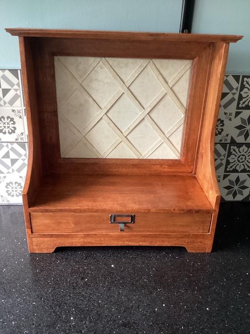  — Wooden Letter display with shelf & drawer
