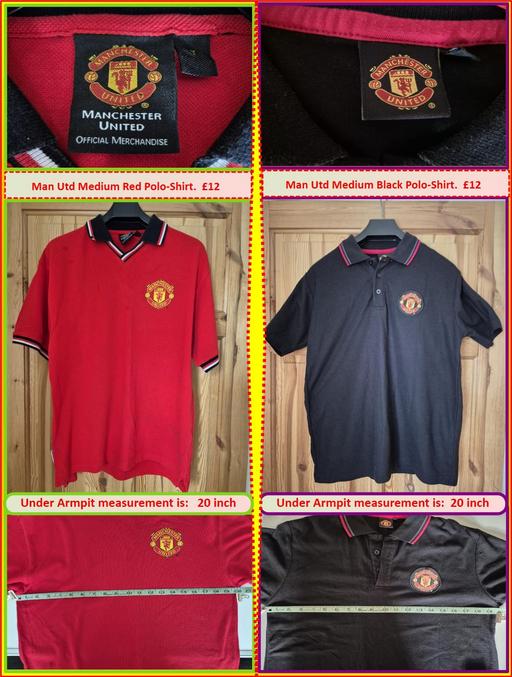  — Adidas Man Utd Medium Polo Shirts. [2 sorts]