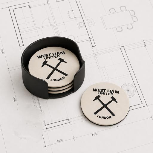  — set of 4 tea coasters with tray