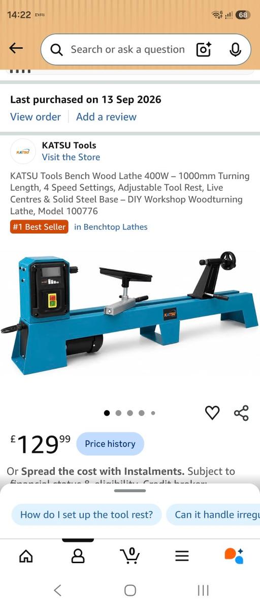  — KATSU Wood Lathe
