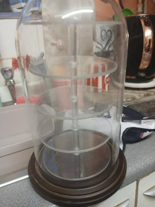  — old thimble holder glass dome