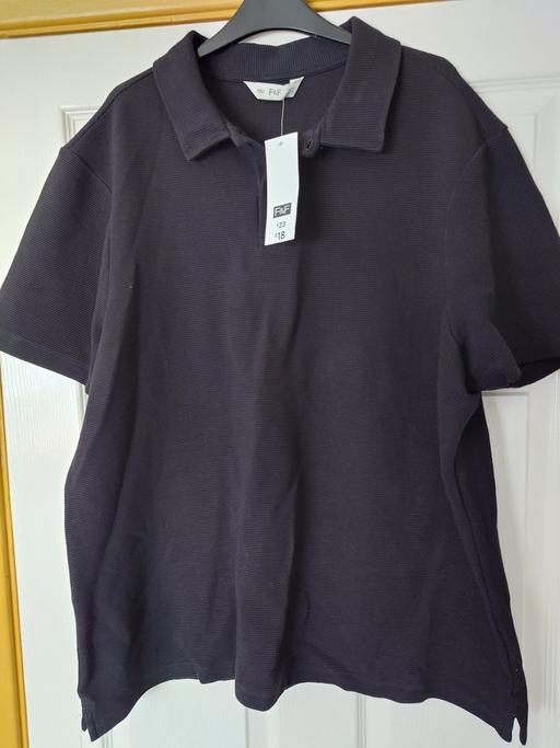  — Mens black polo top size 2XL
