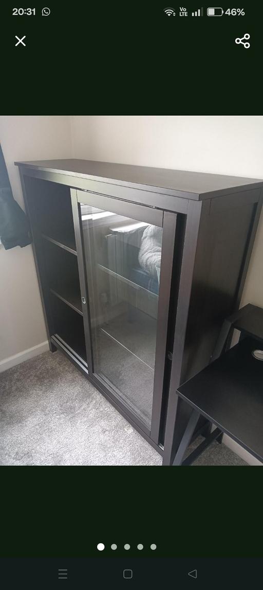  — black glass cabinet