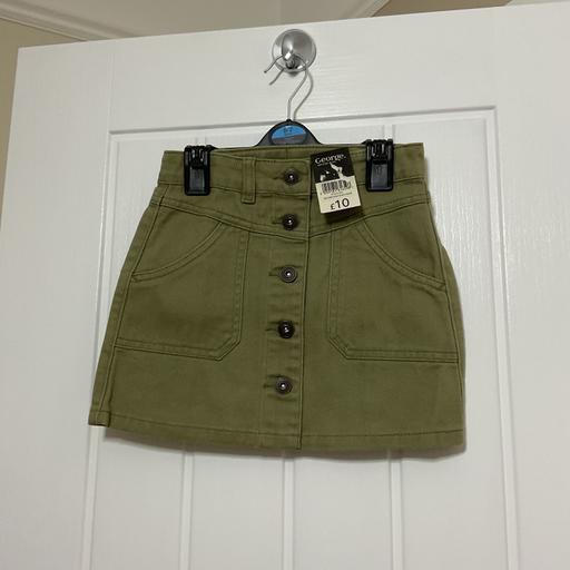  — Girls Green Denim Skirt New
