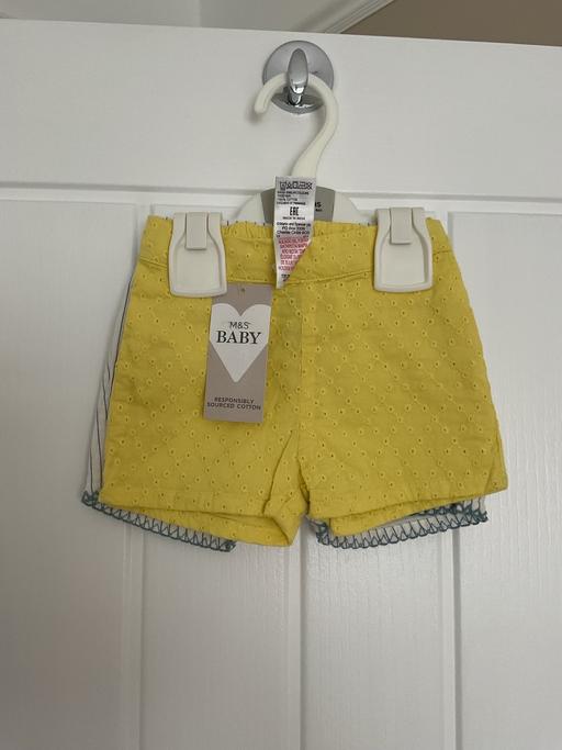  — M&S Baby Girl Shorts 2 Pack New