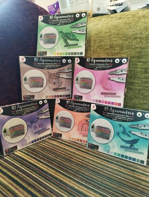  — Six Brand New Aquamarkers Sets – 60 Dual-Tip