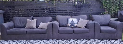  — Grey 3 piece sofa set..3+2+1