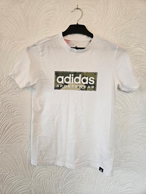  — Boys White Adidas Top
