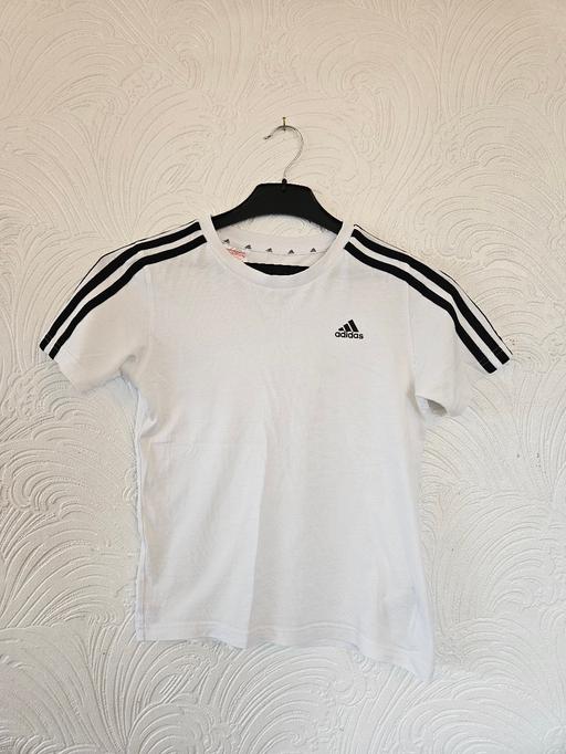  — Boys White Adidas Top