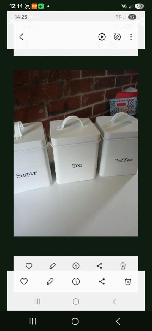 — CANISTERS TEA/COFFE/SUGAR AS NEW