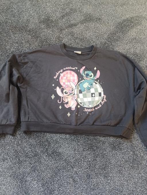  — stitch  cropped sweatshirt age 10-11