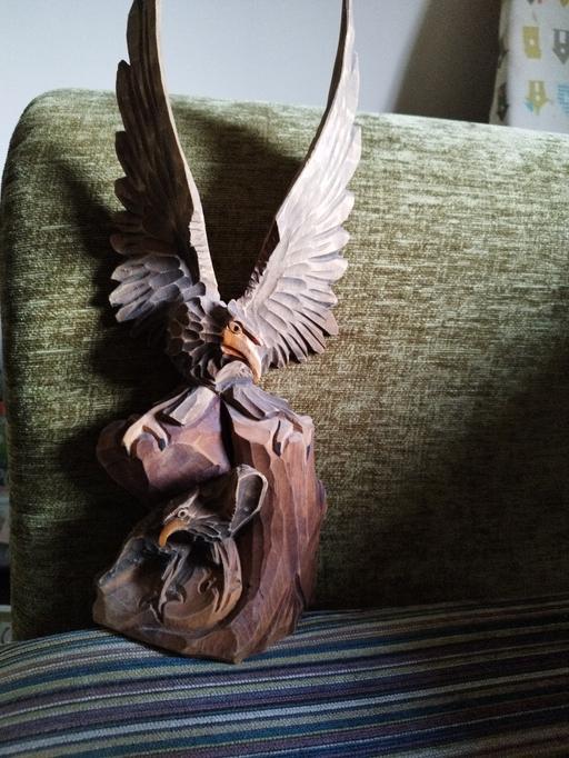 — Hand-Carved Wooden Eagle Sculpture – Good Con