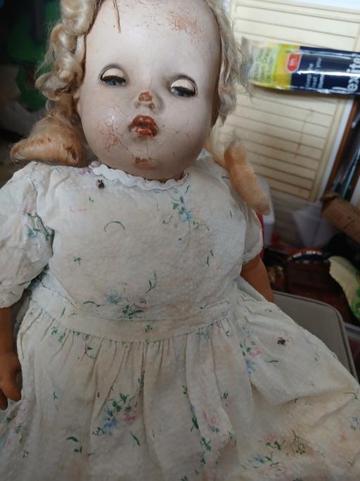  — loft find  old doll needs tlc