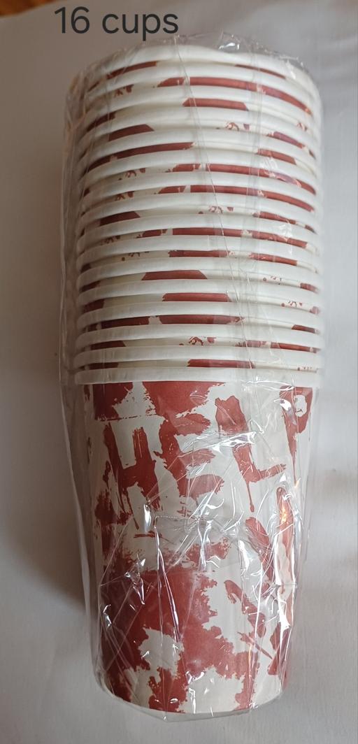  — help me paper cups. 16. new