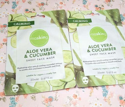  — Aloe Vera Face Masks - x2 Calming Face Sheet