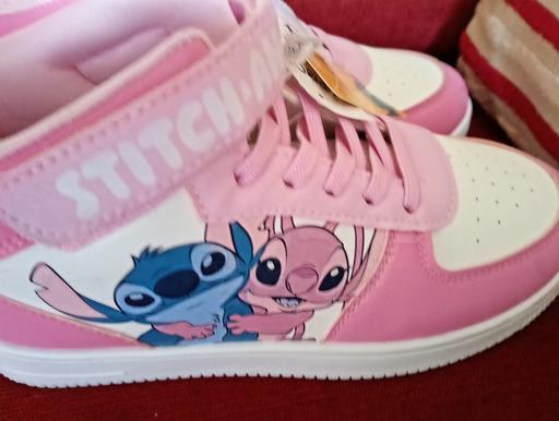  — brand new stitch pink and white trainers