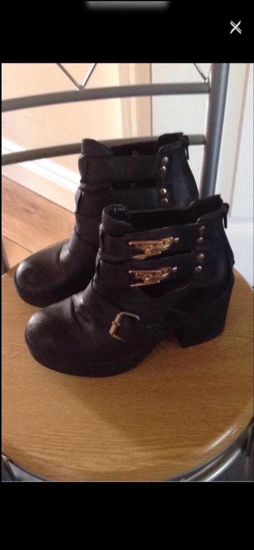  — Black Ankle Boots Size 4