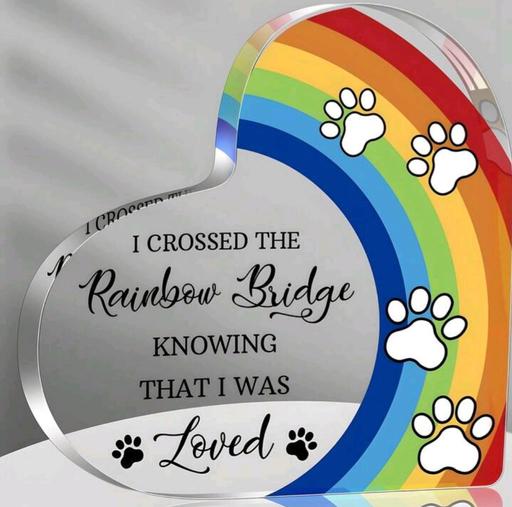  — glass heart pet memorial ornament