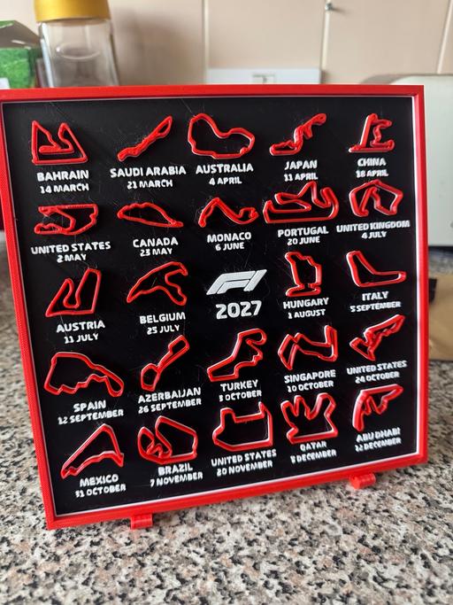  — f1 calendar 2027 official 3d print