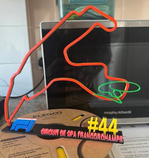  — spa f1 track with lewis hamilton signature