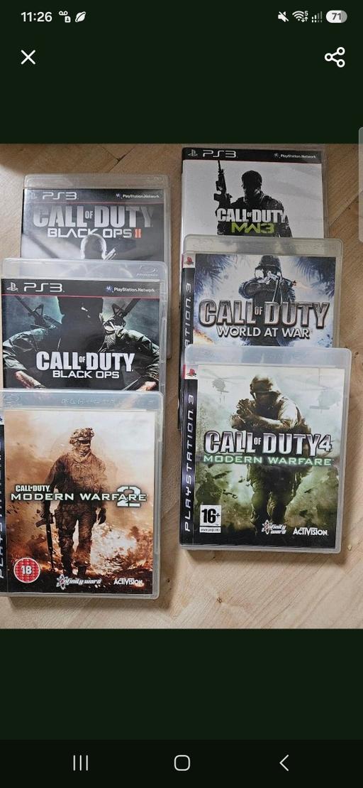  — PS3 Call of duty games