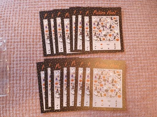  — halloween picture hunt + word search on back