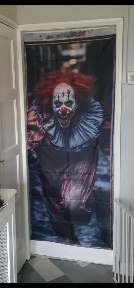  — halloween decorations door clown