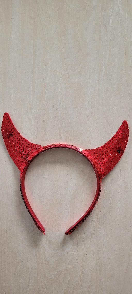 — Halloween sequin devil headband