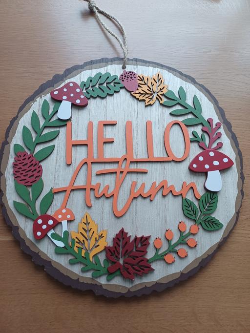  — Hello Autumn  hanging sign