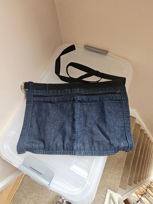  — Denim trader money belt bag.